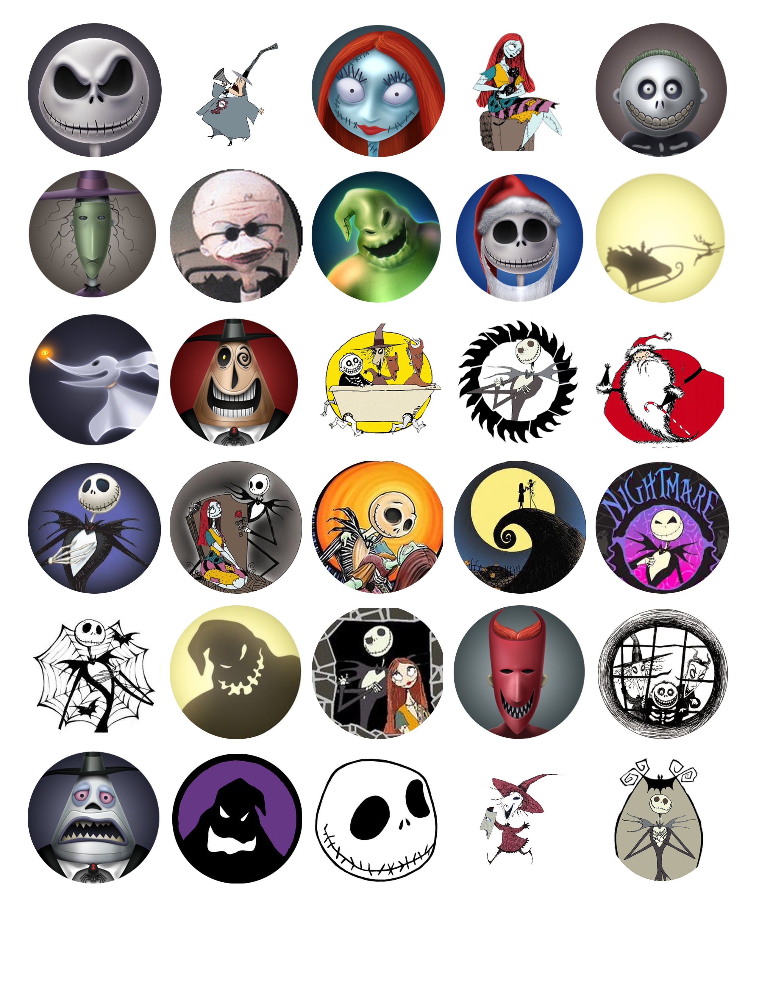Buy 30 Edible Cake Image 30 Nightmare Before Christmas Cupcake Toppers Buy 30 Edible Cake Image 30 Nightmare Before Christmas Cupcake Toppers