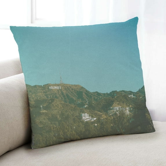 Ahgly Company Sites Hollywood Indoor Throw Pillow, 18 inch by 18 inch