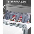 thumbnail image 4 of Christmas Body Pillow Case Cover - Microfiber Bed Throw Pillow Covers, Winter Snowman Xmas Red Balls Snowflakes Decorative Lumbar Pillow Cover with Envelope Closure for Sofa/Travel 20"x54", 4 of 6