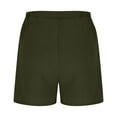 thumbnail image 4 of Pants for Women Plus Size Elastic Waist Drawstring Summer Solid Color Side Pocket Shorts, 4 of 6