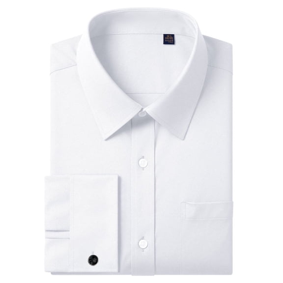 sogami French Cuff Dress Shirt Long Sleeve Regular Fit with Metal Cufflink