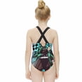 thumbnail image 4 of Demon Slayer Swimwear Kids' One-Piece Swimsuit Quick-Dry Cute Printed Girls' Swimwear Bathing Suit for Beach & Pool 9-11Y(140cm), 4 of 8