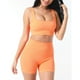 thumbnail image 5 of Conjunto de 2 piezas de sujetador de yoga Legging corto de nylon corto (S correas de hombro naranja claro) Tmvgtek Para Estrenar, 5 of 6