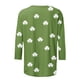 thumbnail image 2 of TaTaai Women's Casual Green Print Blouse Round Neck 3/4 Sleeve St. Patrick's Day T-Shirt Loose Fit Irish Holiday Spring Wear Gift, 2 of 5