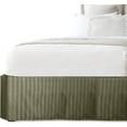 thumbnail image 2 of Elegant Comfort 1-Piece Striped Bed Skirt, 1500 Series, Stylish Design, Pleated for a Clean Look- Easy Care, Wrinkle and Stain Resistant, Stripe, Full, Sage Green, 2 of 7