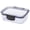Clear,Medium,PKS-705C (Mini Deli), variant on Prokeeper Storage Set Air Tight Silicone Sealed Containers Grooved Bottom Dry Erase Lid Stackable Mini Meat Cheese Food Keeper 0.69L