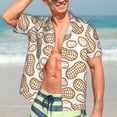 thumbnail image 5 of Lsque Peanuts7 pattern Hawaiian Shirt for Men, Unisex Summer Beach Casual Short Sleeve Button Down Shirts-Small, 5 of 9