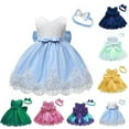 thumbnail image 4 of MEZZALL Dresses Elegant Lace Dress For Baby Girls Summer Party Tutu Gown With Color Design Cute Short Sleeve Crew Neck Solid Color Child Sundress, 4 of 4