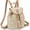 Khaki, variant on Woven Straw Backpack for Women - Cute Handwoven Boho Shoulder Bag Trendy Daypack Travel Beach Vacation Summer Purse