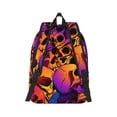 thumbnail image 3 of Daiia Skull Vintage Canvas Backpack for Men and Women ,Hiking Backpack,Travel Laptop Bag for School,Large Capacity Backpack, 3 of 8