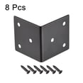thumbnail image 3 of Unique Bargains Support d'Angle en Forme de L 50x50x50mm Noir 8 Pack, 3 of 5