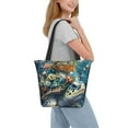 thumbnail image 7 of Haiem Colorful Plant Turtle Pattern Shoulder Bag - Durable and Spacious Tote Bag,Versatile Shopping Bag, 7 of 7