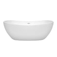 thumbnail image 2 of Rebecca 65 Inch Freestanding Bathtub in White with Shiny White Drain and Overflow Trim, 2 of 5