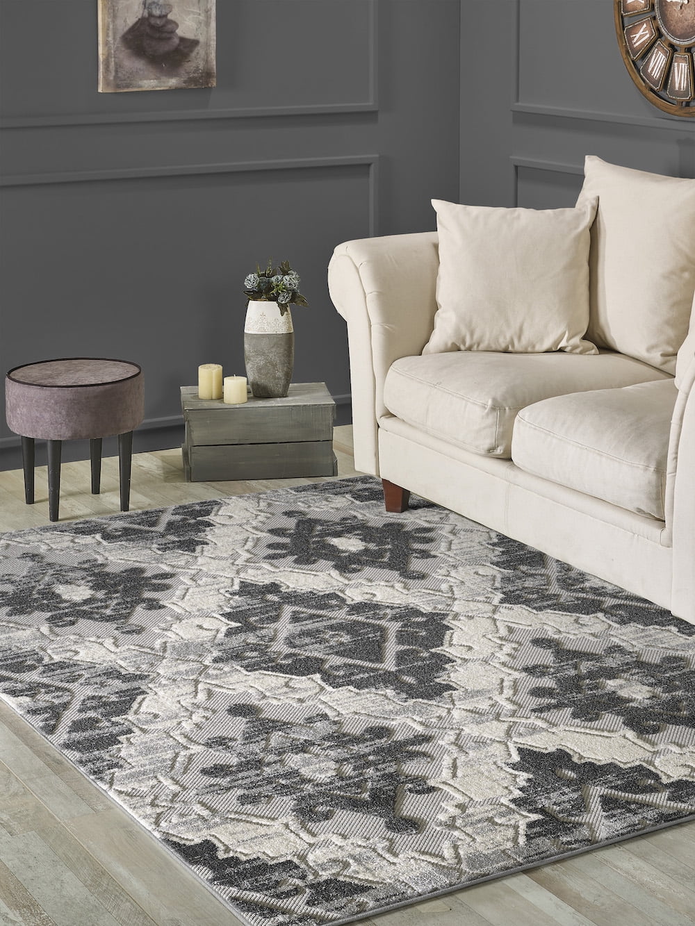 L'Baiet Kimberly Grey Transitional 5' x 7' Rug