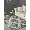 thumbnail image 2 of L'Baiet Kimberly 3D Gray Medallion Hi-Low Moroccan 4' x 6' Fabric Area Rug, 2 of 5