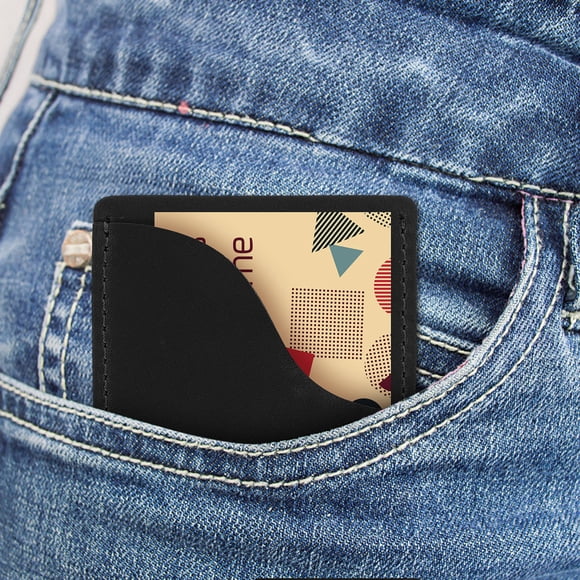 Raindrops Lightweight Black PU Passport Protector Wallet with Wear Resistant Durable Material