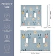 thumbnail image 2 of Yayeee Toggle Light Switch Wall Plate 2-Gang 4.56"x4.48" Decorative Outlet Cover, Blue Rabbits, 2 of 7