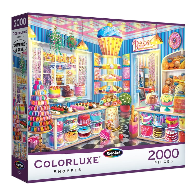 BAKERY 1〜5セット RoseArt Colorluxe 2000-Piece Main Street Bakery Jigsaw Puzzle