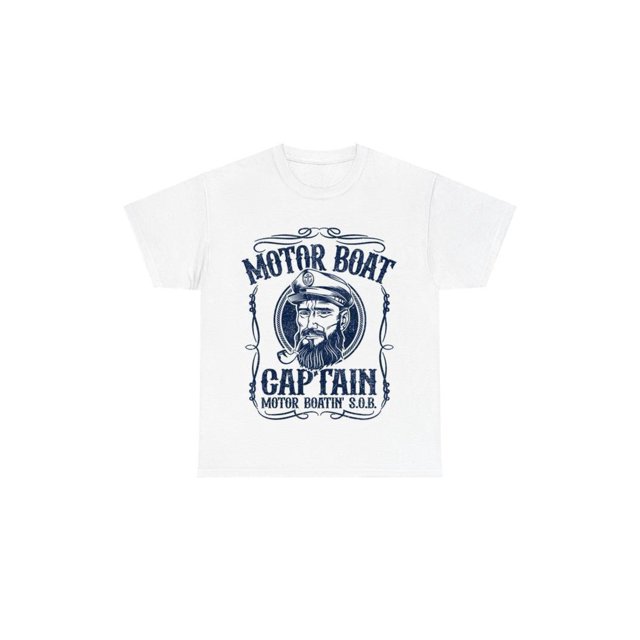Motor Boat Captain Tshirt - Funny Graphic Tee, Humor Party Shirt, Casual Cotton T-Shirt for Men & Women, Streetwear, Gift for Friends