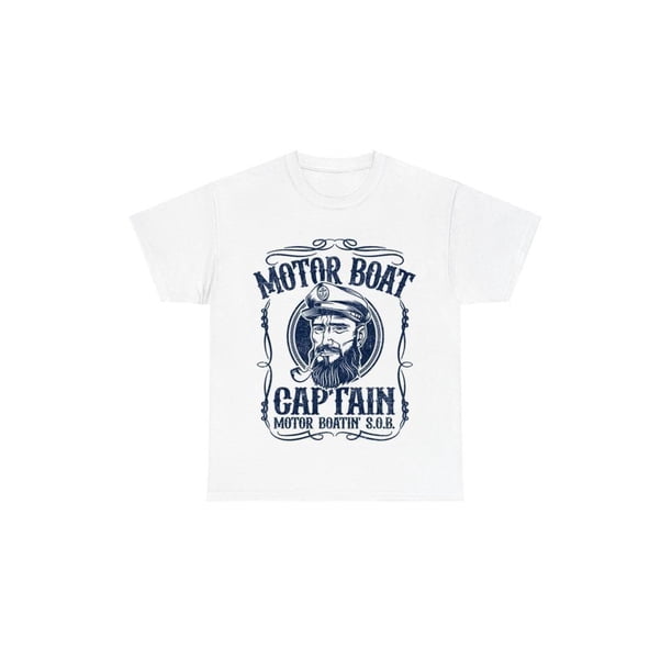 Motor Boat Captain Tshirt - Funny Graphic Tee, Humor Party Shirt, Casual Cotton T-Shirt for Men & Women, Streetwear, Gift for Friends
