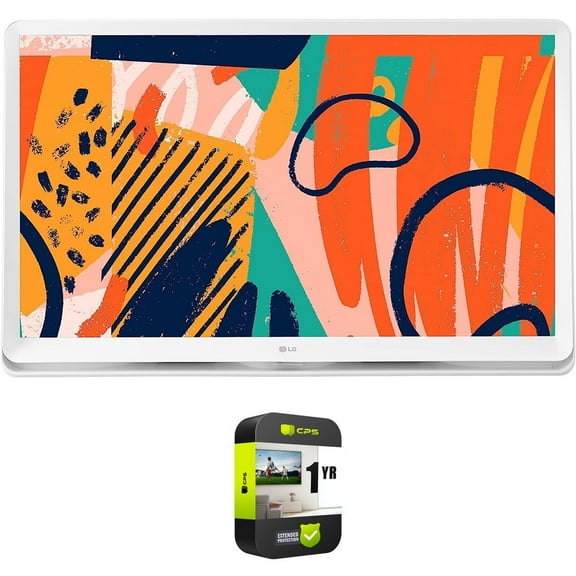 LG 27LQ600S-WU 27" Full HD IPS LED TV Monitor with web OS TV Bundle with 1 YR CPS Enhanced Protection Pack
