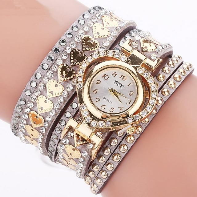Xihbxyly Dia Del Primer Ministro Reloj de Pulsera con Diamantes Incrustados Reloj de Pulsera con Bucle para Mujer
