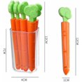 thumbnail image 2 of Cute Carrot Food Sealing Clip, 5pcs Creative Sealing Clips With Refrigerator Magnet Holder Box For Chips, Bread Bags Shznv, 2 of 5