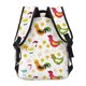 thumbnail image 4 of Balery Chickens A Mochila Escolar Impresa, Mochila Ligera para Viajes Casual, Mochila Duradera y Cómoda Multifuncional, Mochila para Laptop-One Size, 4 of 5