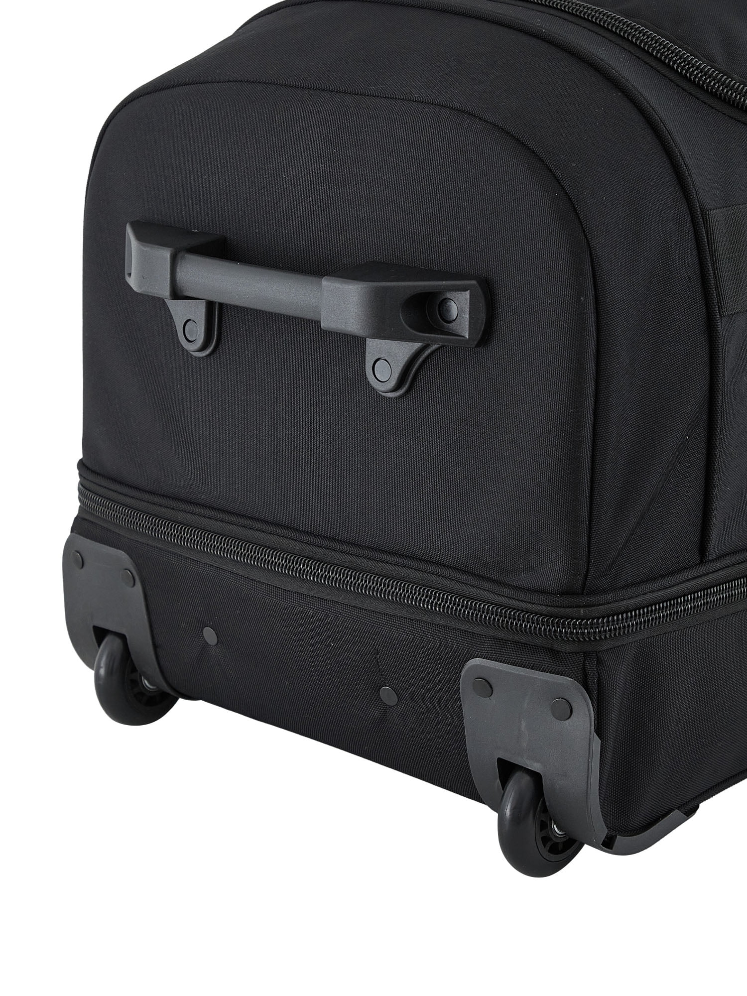 Protege Everyday Journey Large 30-inch Drop-Bottom Rolling Duffel, Black