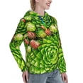 thumbnail image 6 of Uemuo Cactus And Succulents Pattern Women's Hoodie with Eye-catching Drawstrings- Casual Pullover Hoodie with Kangaroo Pocket, Stylish Hooded Sweatshirt-Large, 6 of 7