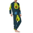 thumbnail image 3 of Kll Avocado In Space Sleepwear Mens Flannel Pajamas,Long Cotton Pj Set, 3 of 9