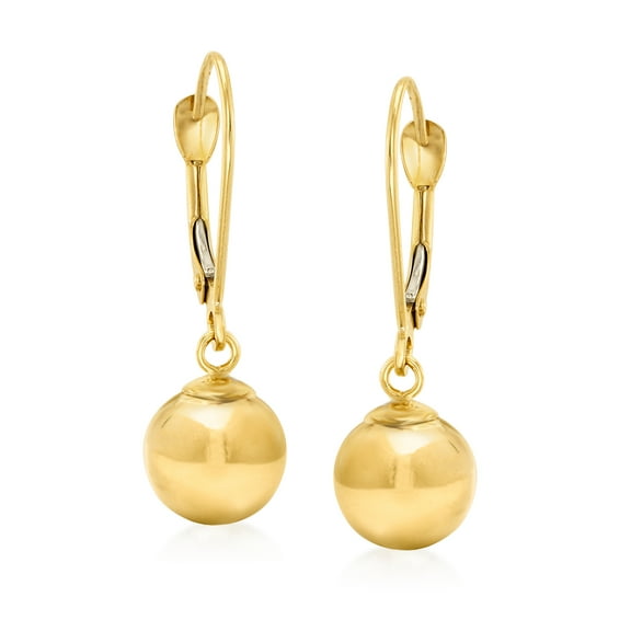 Ross-Simons 8mm 14kt Yellow Gold Bead Drop Earrings, Women's, Adult