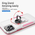 thumbnail image 5 of Dteck for iPhone 13 Pro Case with Ring Stand Cover,Hybrid Shockproof Impact-Resistant Bumpers Protective with Built-in Ring Stand Ring Kickstand for Apple iPhone 13 Pro (White/Pink), 5 of 8