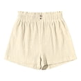 thumbnail image 5 of Amidoa Girls Shorts Wide Leg Toddler Soft Elastic Waist Solid Color Casual Summer Shorts for Kids Beige Size 8, 5 of 6