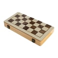 thumbnail image 1 of Juego de ajedrez de madera, juego de mesa de ajedrez y damas, juegos de mesa 2 en 1, ajedrez plegable 15 pulgadas, 1 of 9