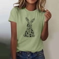 thumbnail image 2 of Tauxra Hauts d'Été à Manches Courtes pour Femmes, T-Shirts à Col Rond pour Femmes, Blouse T-Shirt Décontractée à Imprimé de Pâques, 2 of 5
