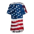 thumbnail image 4 of Lenago Summer Plus Size Summer Tops for Women Casual Printed Short Sleeve Cardigans Drape Open Front Lightweight Summer High Low Hem Tops 4th of July Outfits for Women, 4 of 4
