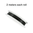thumbnail image 2 of Uxcell 20 Gauge Copper Wire 0.8mm Dia Black Resistant Beading Wires Pendant Making Art Craft 2M 1 Roll, 2 of 6
