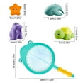 thumbnail image 3 of KCGYNP Water Play Animal Set,5pcs Color Changing Sharks,Spray Squeeze Net,Bath Time Fishing Game, 3 of 6