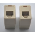 thumbnail image 2 of 10 SVI IVORY PHONE IN-LINE COUPLER CONNECTOR RJ11 ADAPTER SPLICE 55-LC104, 2 of 3