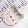thumbnail image 4 of Coolnut Welcome Sign Hanging Plaque Sign Chamomiles Pink Porch Wall Front Door Garden Home Welcome Hanging Sign, 12x12 in Home Decor, 4 of 7