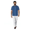thumbnail image 2 of Cafe Luna Men's and Big Men's Panel Print Short Sleeve Woven Shirt, Size S-4XL, 2 of 7