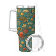 thumbnail image 3 of Underwater Cup Insulated Tumbler Stainless Steel Vacuum Travel Mug 40 oz with Handle and Straw Lid, 3 of 7