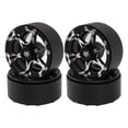 thumbnail image 4 of Llantas RC Beadlock de 1,9 pulgadas, reutilizables, agarre estable, color plateado y negro, repuesto preciso para Traxxas TRX4, 4 of 14
