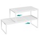 thumbnail image 1 of Juego de 2 Especieros, Extensibles, Organizador de Cocina, Estante de Cocina, Organizador de Armario, Metal, Encimera, Blanco Mate, 1 of 7