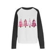 thumbnail image 4 of asdoklhq Christmas Sweaters for Women Trendy Women's Casual Long-sleeved Pullover Round Neck Fashion Printed Top Black L, 4 of 4