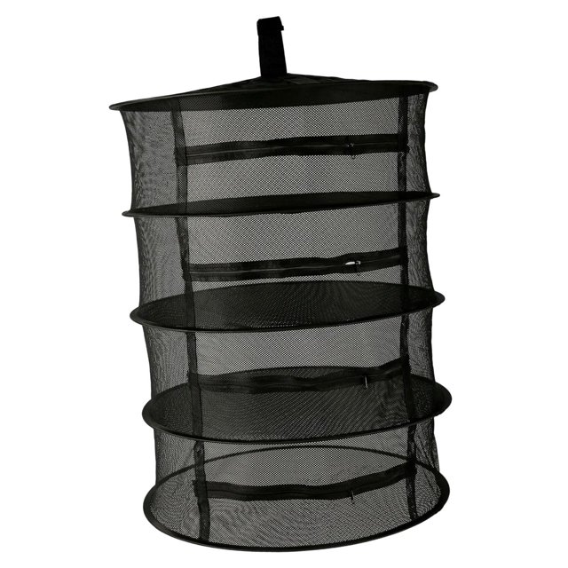 S SERENABLE 4 Layer Plant Hanging Dry Mesh Net Hanging for Hydroponics Plants Ventilated black zipper