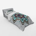 thumbnail image 3 of Ambesonne Nature Bedding Set 4 Pcs, Boho Blooming Flower, Queen, Purple Brown and Teal, 3 of 3
