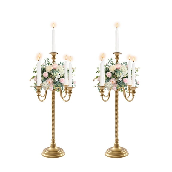 4-Arms Metal Candle Holder European Style Candelabra Candlestick Home Decor