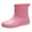 Pink, variant on Women Rain Boots Mid Tube Waterproof Border Rain Boots Slip Wear Car Washing Fishing Women's Rubber Boots White 37